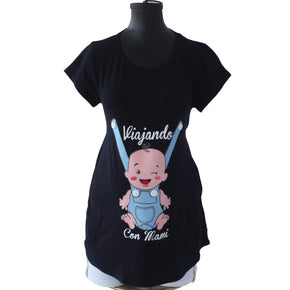 Playera de Maternidad Viajando con Mami