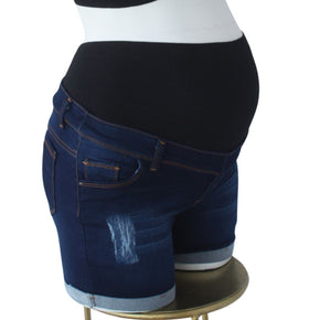 Short Maternidad Mezclilla Panza Alta